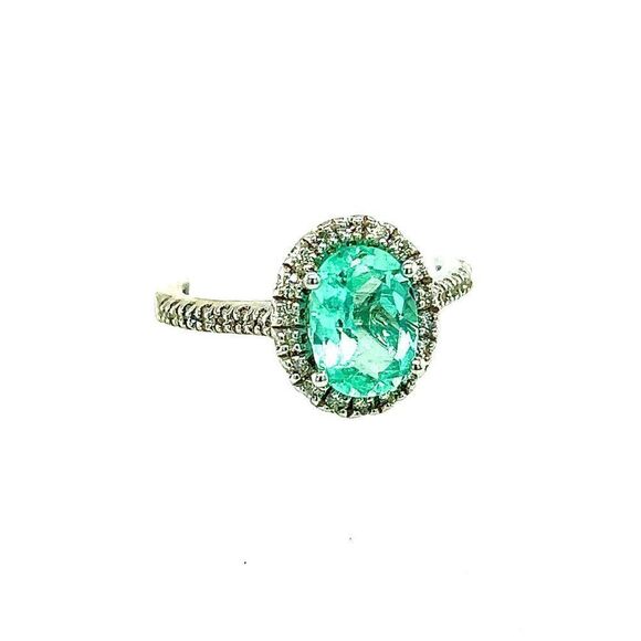 Natural Colombian Emerald Diamond Ring Size 6.5 14k WG 2.98 TCW Certified 218110 - Picture 12 of 17